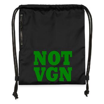Not vegan - Turnbeutel aus Recycling-Material - Schwarz - Vorne