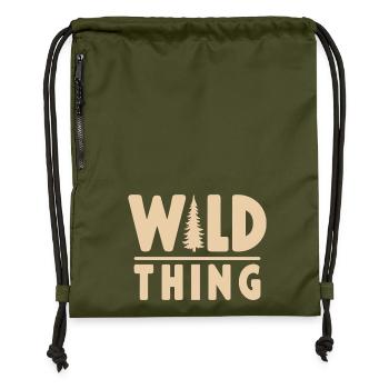 Wild Thing Wald Abenteuer - Turnbeutel aus Recycling-Material - military Green - Vorne