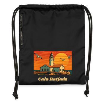 Cala Ratjada - Majorque - Sac à cordon en polyester recyclé - noir - Devant