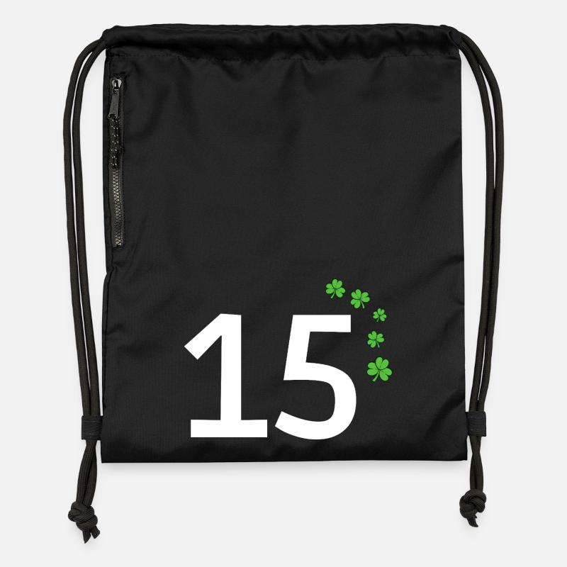 15 - Sac à cordon en polyester recyclé - noir