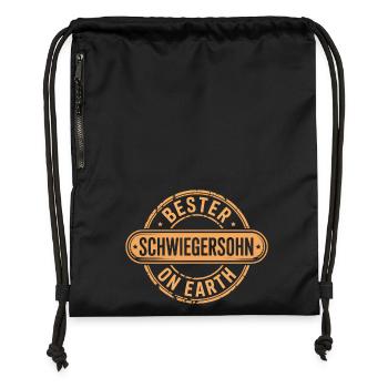Best Son in Law Gift - Gymsac made from recycled material - black - Front