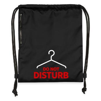 Ne pas déranger Hanger Dire Humour - Sac à cordon en polyester recyclé - noir - Devant