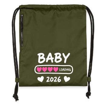 Baby Loading 2026 Parents enceintes - Sac à cordon en polyester recyclé - military green - Devant