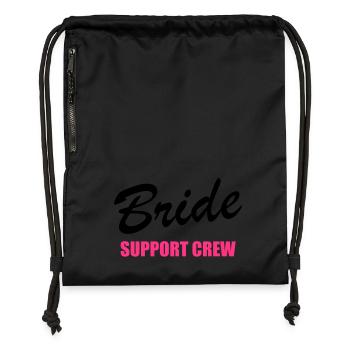 Bride Support Crew 2clr - Turnbeutel aus Recycling-Material - Schwarz - Vorne