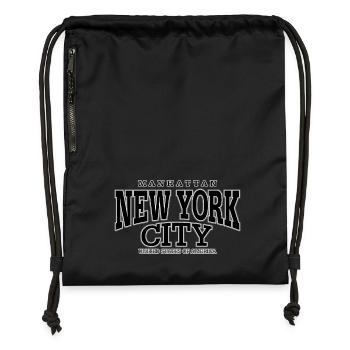 New York City Manhattan black - Gymsac made from recycled material - black - Front