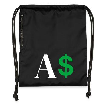 Dollar-Buchstabe - Turnbeutel aus Recycling-Material - military Green - Vorne