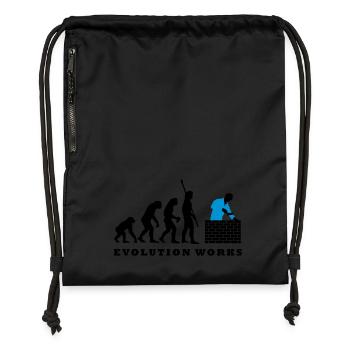 evolution_maurer_b_2c - Sac à cordon en polyester recyclé - noir - Devant