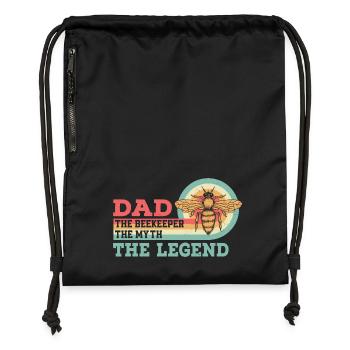 Dad The Beekeeper The Myth The Legend Apiarist Bee - Gymsac made from recycled material - black - Front