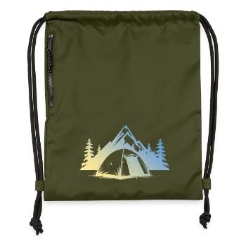 Tente de camping - Sac à cordon en polyester recyclé - military green - Devant
