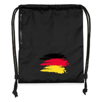 Germany smudge flag - Turnbeutel aus Recycling-Material - Schwarz - Vorne
