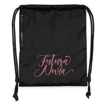 Futura Novia Girlfriend Engagement Wedding Gift - Gymsac made from recycled material - black - Front