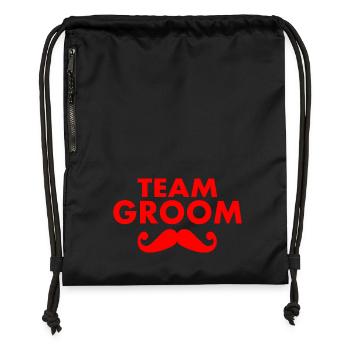Team groom - Sac à cordon en polyester recyclé - noir - Devant