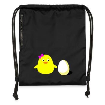 big_sister_chick - Sac à cordon en polyester recyclé - noir - Devant