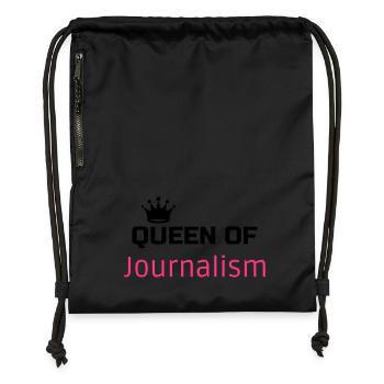 Journalist / Journalismus / Zeitung / Reporter - Turnbeutel aus Recycling-Material - Schwarz - Vorne