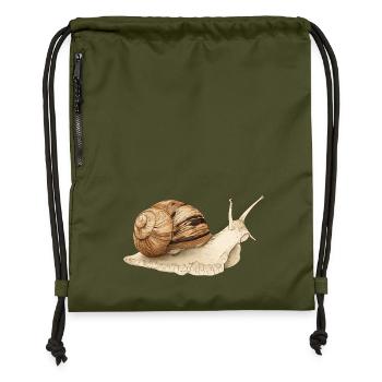 Escargot - Sac à cordon en polyester recyclé - military green - Devant