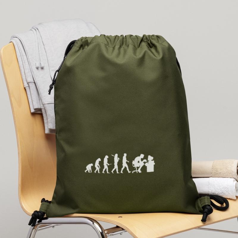 Evolution Computer Nerd! Nerd PC! IT! Technique! Sac à cordon en polyester recyclé