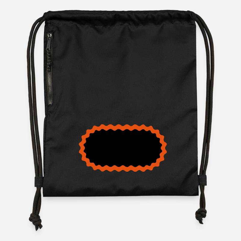 Patchs de vélo - Sac à cordon en polyester recyclé - noir