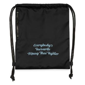 Everybodys favourite muay thai fighter f - Gymsac made from recycled material - black - Front