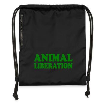 Animal liberation - Gymsac made from recycled material - black - Front