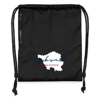Rucksack Franzos - Turnbeutel aus Recycling-Material - Schwarz - Vorne