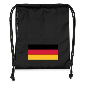 Deutschland - Sac à cordon en polyester recyclé - noir - Devant
