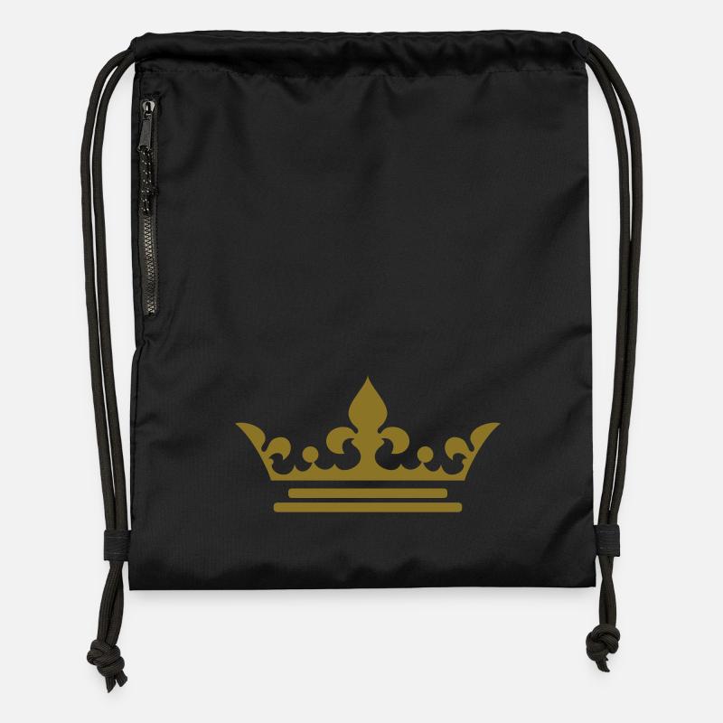 crown 08 plain 2010 10 05 1c - Turnbeutel aus Recycling-Material - Schwarz