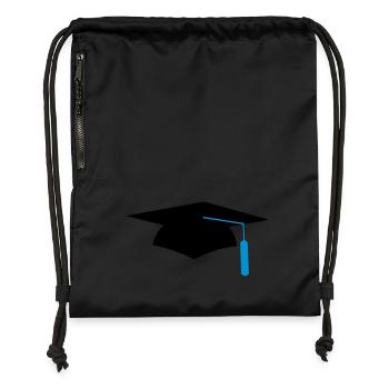 graduation - Gymsac made from recycled material - black - Front