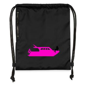 Boat - Gymsac made from recycled material - black - Front