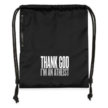 thank god i am an atheist - Gymsac made from recycled material - military green - Front