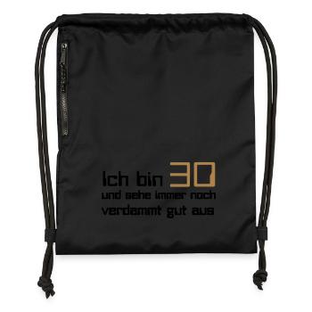 30 - Gymsac made from recycled material - black - Front