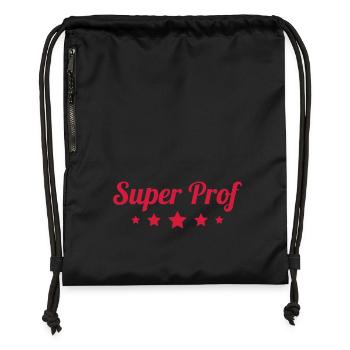 Ecole / Prof / Instit / Professeur / Instituteur - Gymsac made from recycled material - black - Front