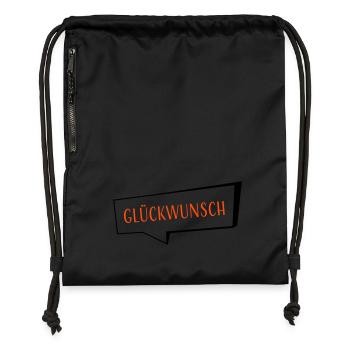 Congratulations two-tone - Gymsac made from recycled material - black - Front