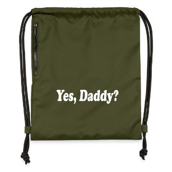 Yes daddy - Gymsac made from recycled material - military green - Front