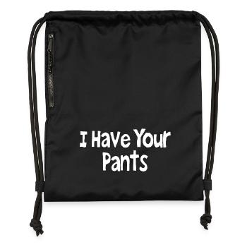 I Have Your Pants - Gymsac made from recycled material - military green - Front