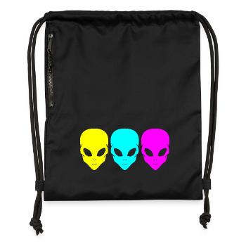 Rave Raver Techno music Techno bass Mixer - Gymsac made from recycled material - black - Front