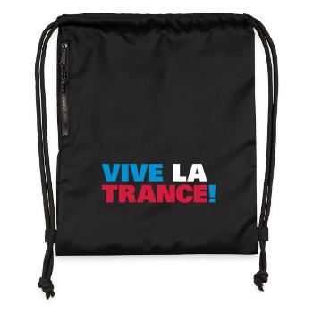 Trance - Vive la Trance ! - Gymsac made from recycled material - black - Front