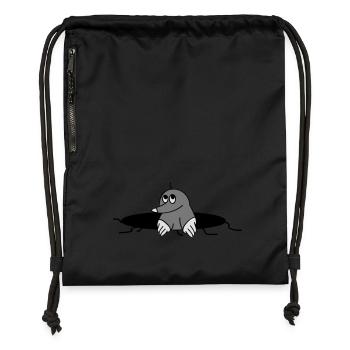 funny mole - Gymsac made from recycled material - black - Front