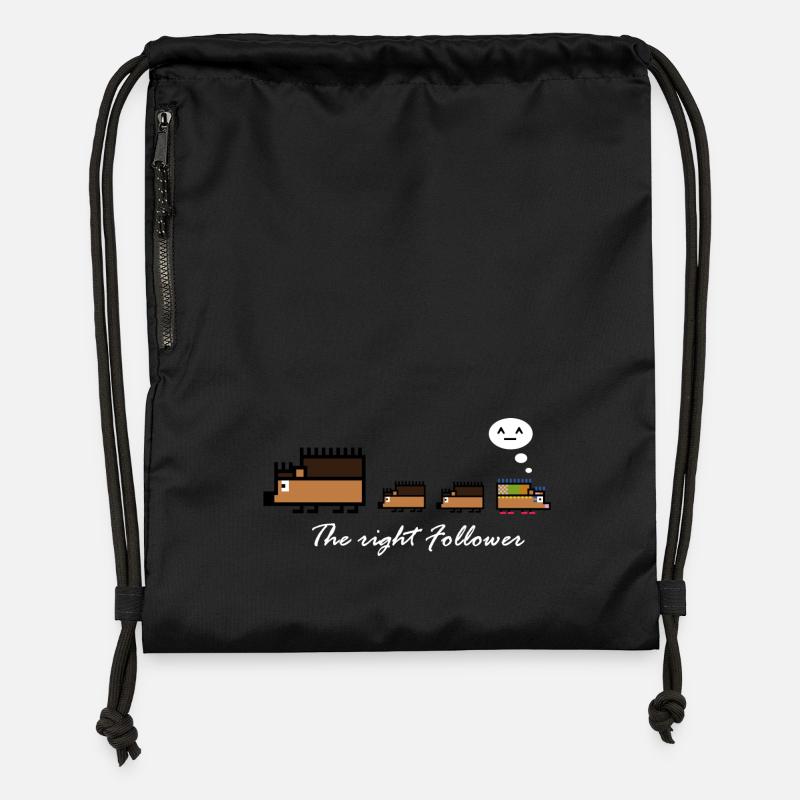 HedgehogFollowers - Gymsac made from recycled material - black