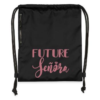 Future Señora Engagement Bridal Shower Wedding - Gymsac made from recycled material - black - Front