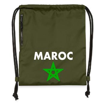 Maroc - Sac à cordon en polyester recyclé - military green - Devant