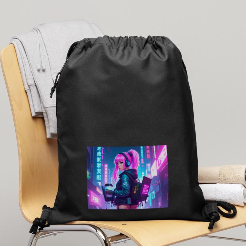 Cyber DJ Coder – Beats, Bytes & Blinks Turnbeutel aus Recycling-Material