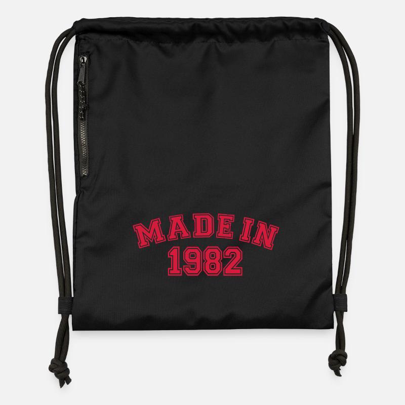 Made in 1982 - Sac à cordon en polyester recyclé - noir