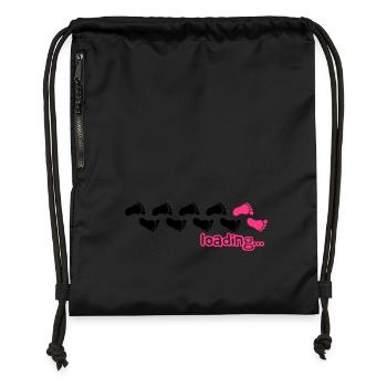 Loading Baby Girl Design - Sac à cordon en polyester recyclé - noir - Devant