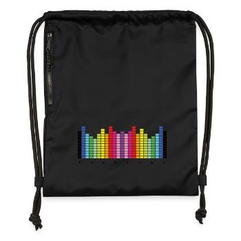 Festival - Festivalsommer - Turnbeutel aus Recycling-Material - Schwarz - Vorne