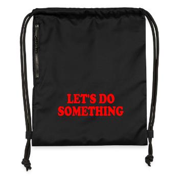lets do something - Gymsac made from recycled material - black - Front