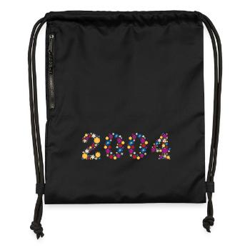Fleurs 2004 - Sac à cordon en polyester recyclé - noir - Devant
