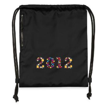 Fleurs 2012 - Sac à cordon en polyester recyclé - noir - Devant