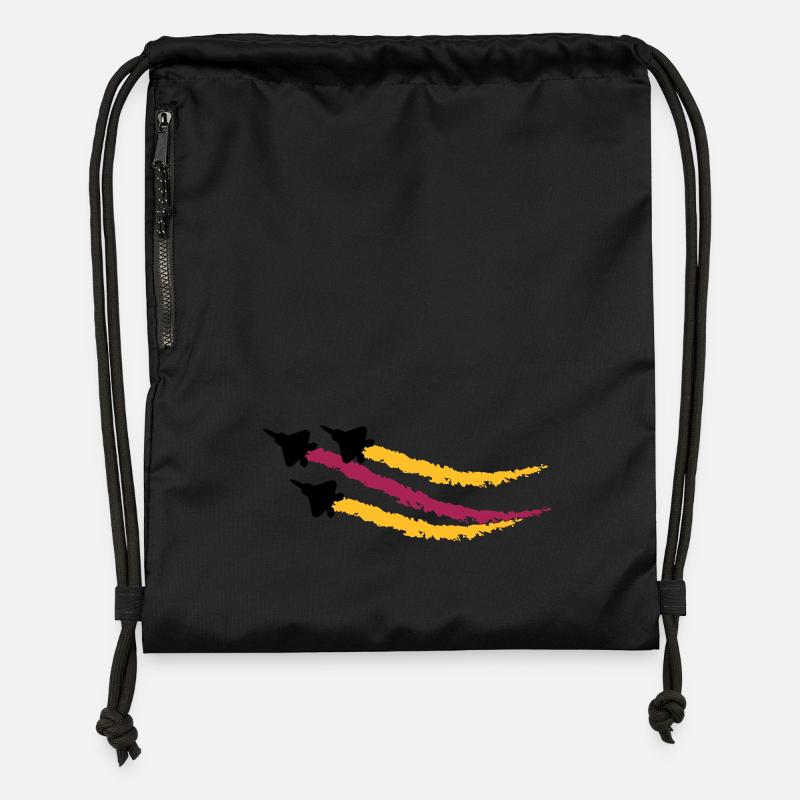 F22 Raptor - Sac à cordon en polyester recyclé - noir
