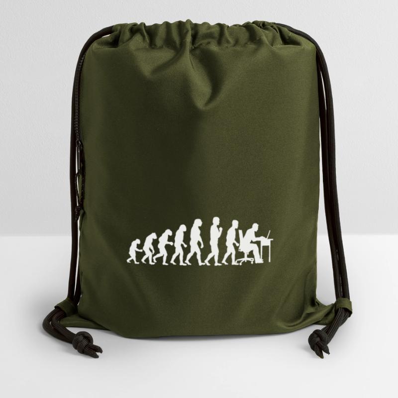 Evolution Technicien Informatique Programmation Nerd Sac à cordon en polyester recyclé