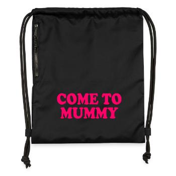 come to mummy - Turnbeutel aus Recycling-Material - Schwarz - Vorne